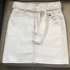 Express white denim skirt